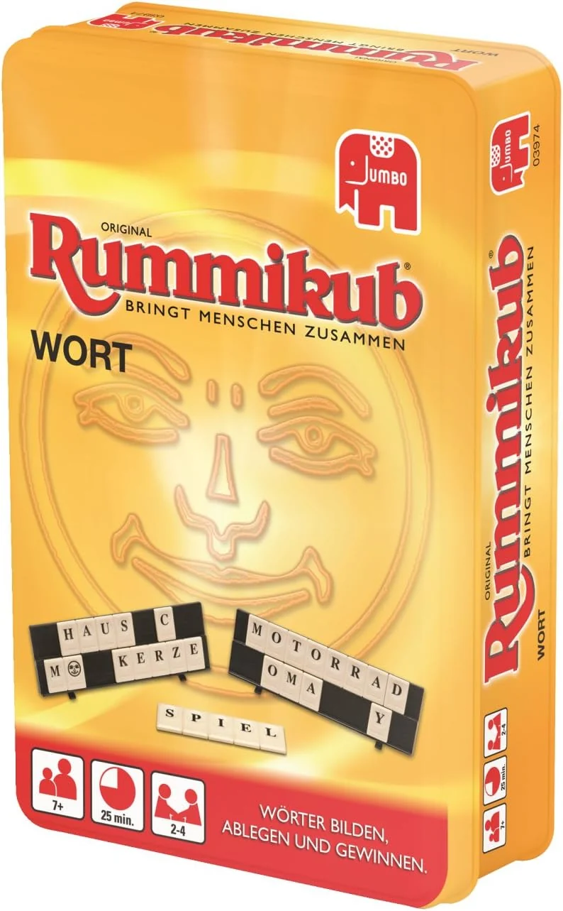 Original Rummikub Wort Kompakt in Metalldose