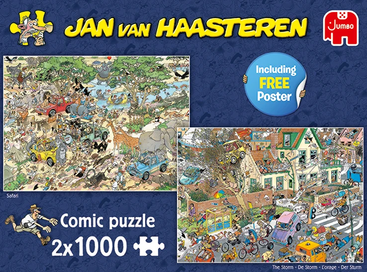 Jan van Haasteren - Safari & Storm (2x 1000 pieces)