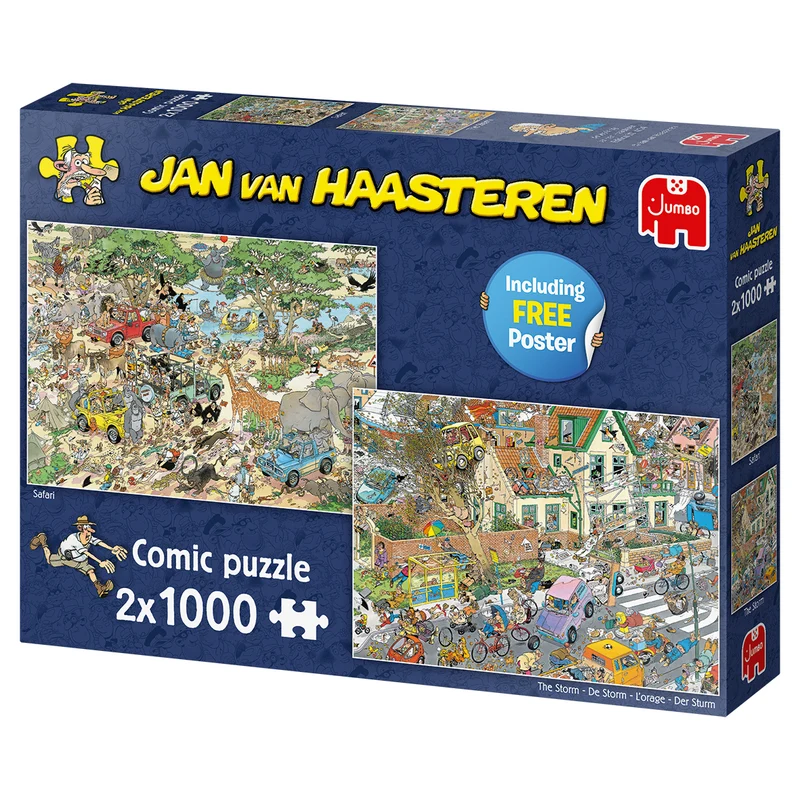 Jan van Haasteren - Safari & Storm (2x 1000 pieces)