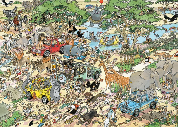 Jan van Haasteren - Safari & Storm (2x 1000 pieces)