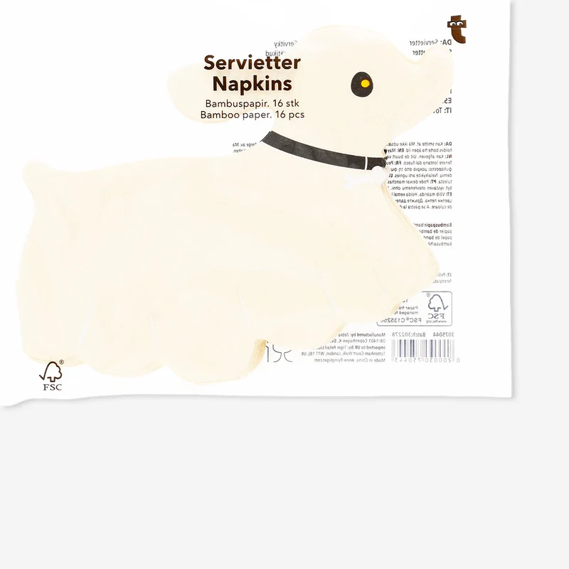 Ghost dog napkins - 16 pcs