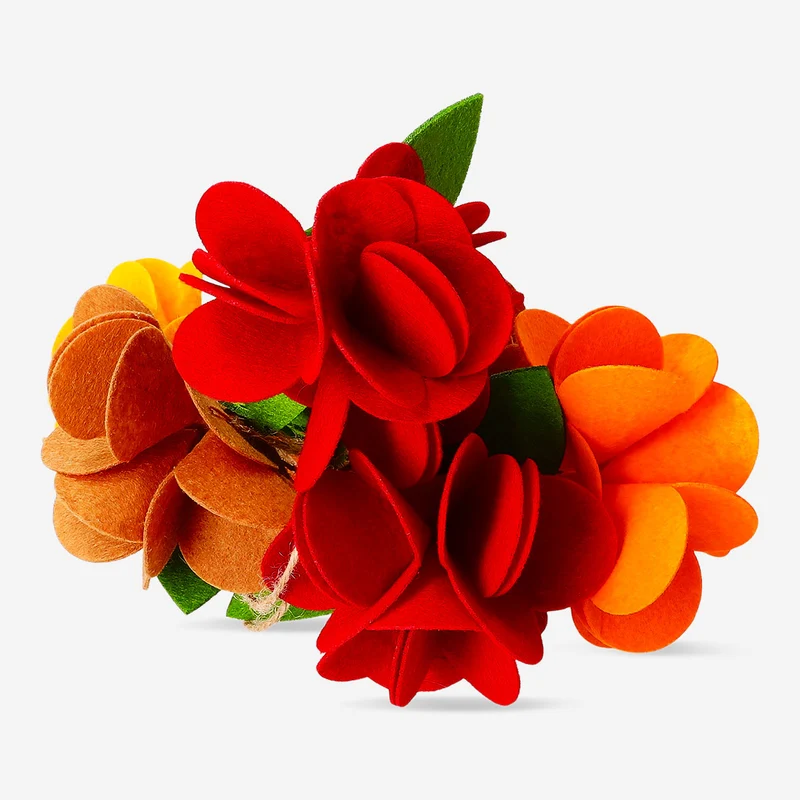 Felt flower garland - 200 cm