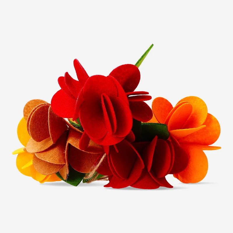 Felt flower garland - 200 cm