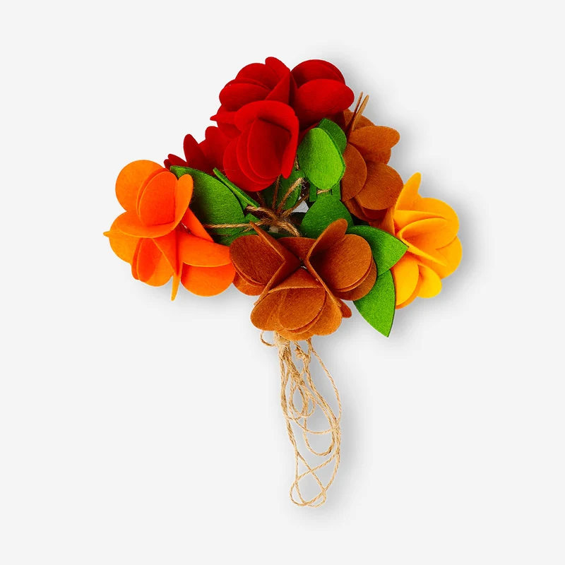 Felt flower garland - 200 cm