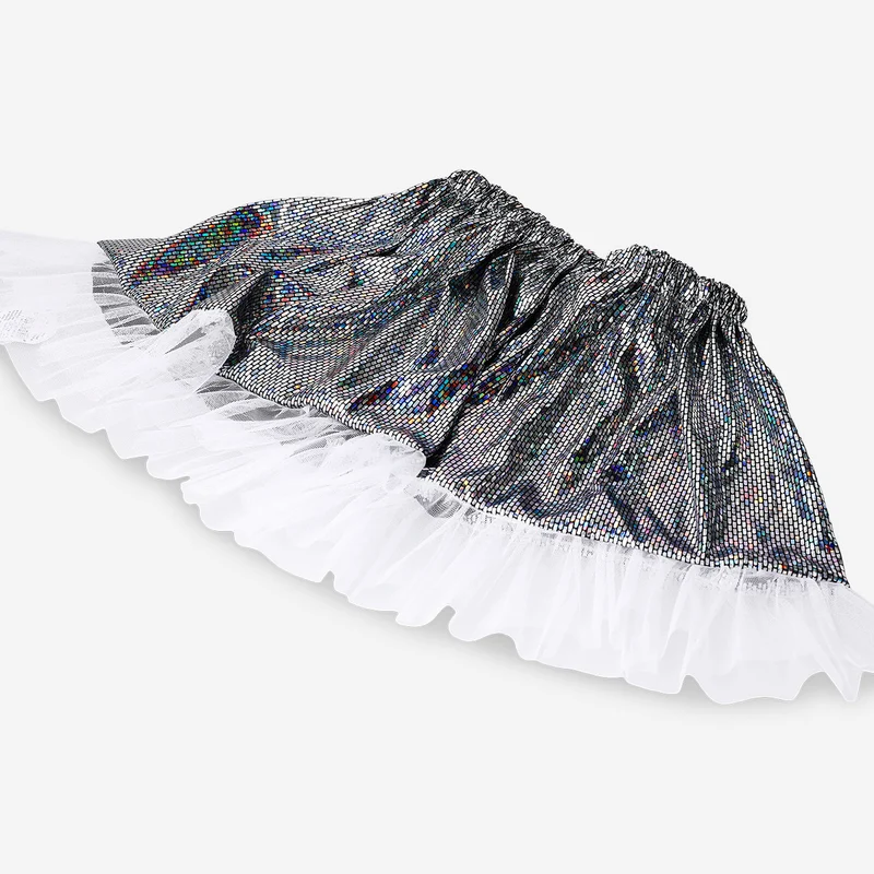 Skirt with silver metallic effect - 4 to 8 years