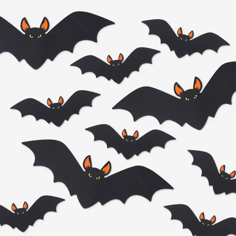 Decorative cardboard bats - 20 pcs