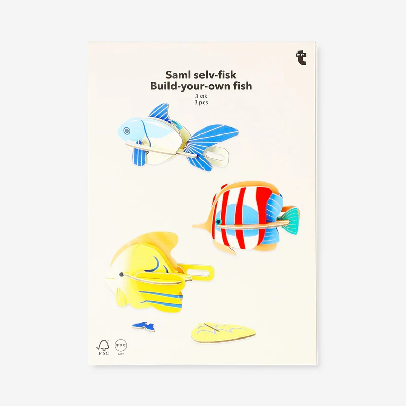 DIY cardboard fish - 3 pcs
