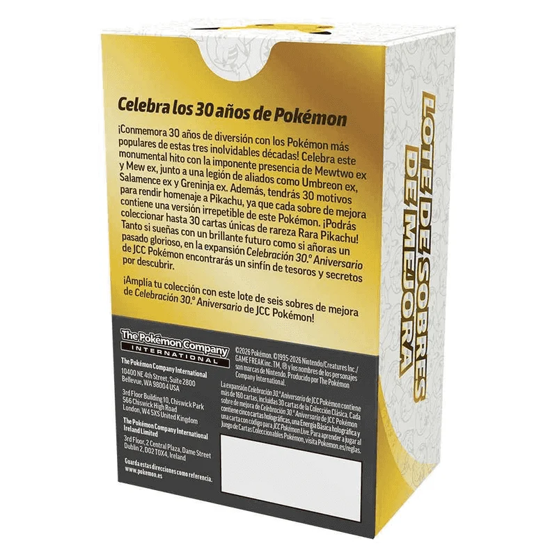 Pokémon TCG 30º Aniversario Booster Bundle con 6 Sobres +6 años