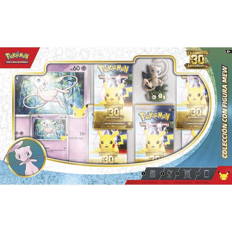 Pokémon TCG 30º Aniversario Figure Collection V1 con 5 Sobres y Figura +6 años