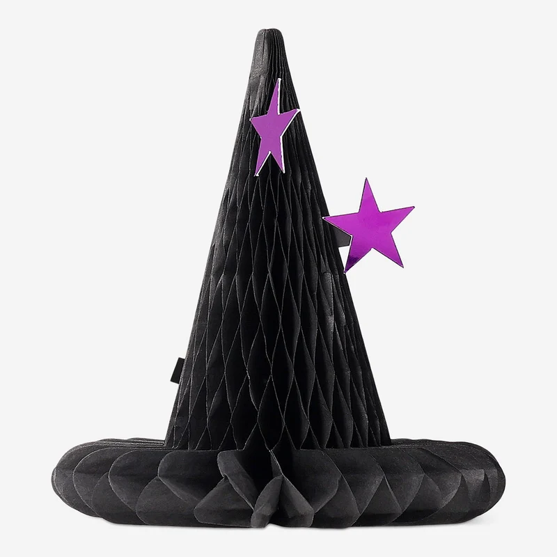 Honeycomb witch hats for table decoration - 3 pcs