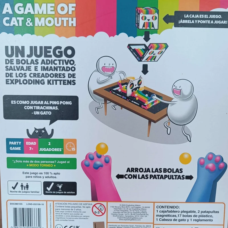 A game of Cat and mouth - Juego de mesa - Exploding Kittens - 2 jugadores - 7+ años - 15 min
