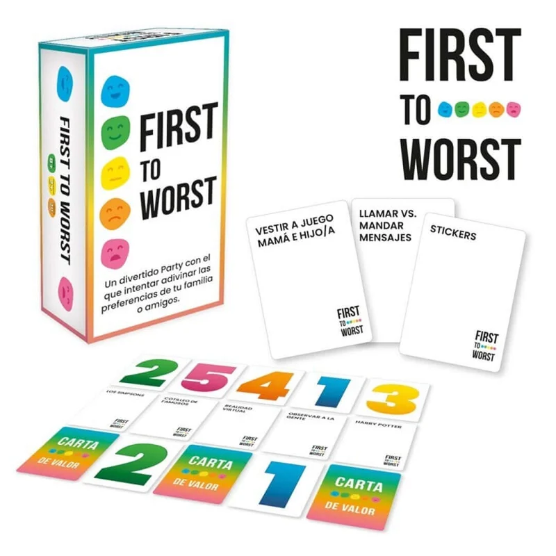 First To Worst - Juego de mesa - Ludilo - 2+ jugadores - 8+ años - 30 min