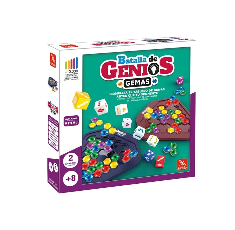 Batalla de Genios Gemas - Juego de mesa - Ludilo - 1-2 jugadores - 8+ años - 15 min
