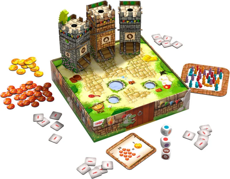 Tumulto de Caballeros y El Gran Espectáculo de Dragones - Juego de mesa - Haba - 2-4 jugadores - 4+ años - 15 min