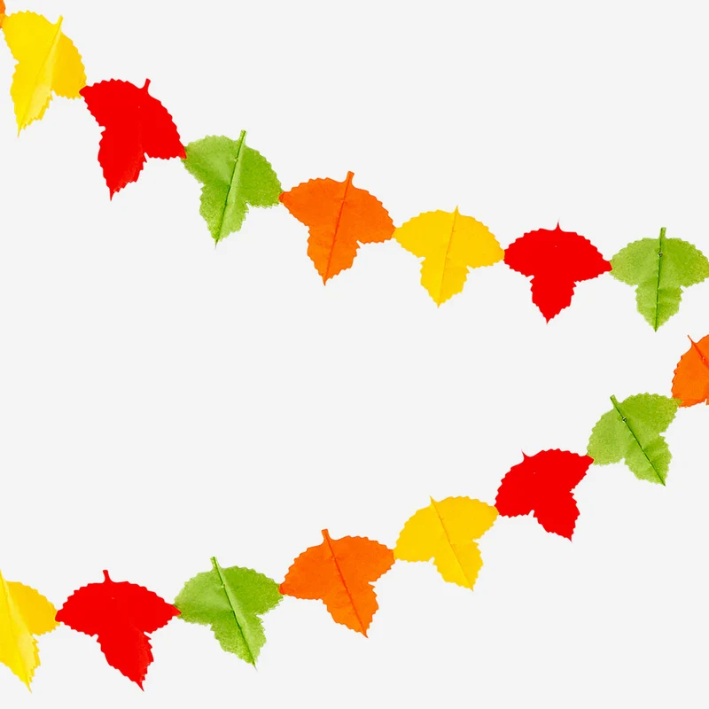 Paper garland with autumn leaves - 300 cm