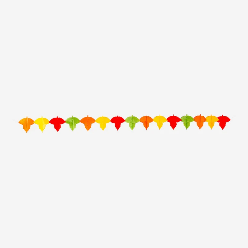 Paper garland with autumn leaves - 300 cm