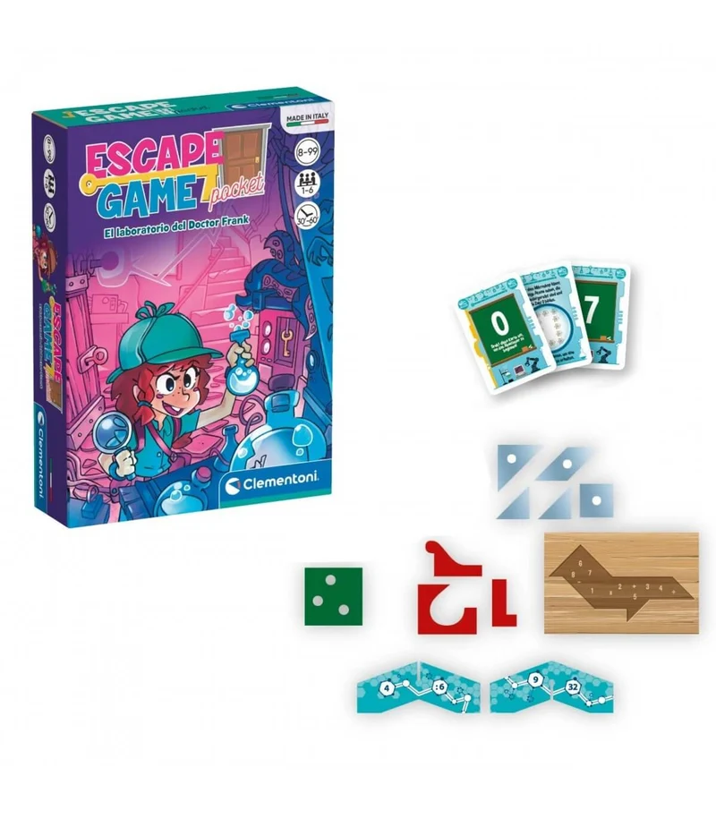 ESCAPE GAME El Laboratorio del Doctor Frank - Juego de mesa - Clementoni - 1-6 jugadores - 8+ años - 30 min
