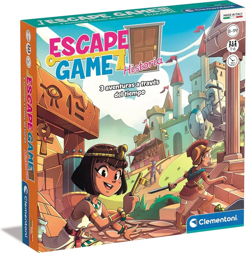 ESCAPE GAME HISTORIA - Juego de mesa - Clementoni - 1-6 jugadores - 8+ años - 60 min
