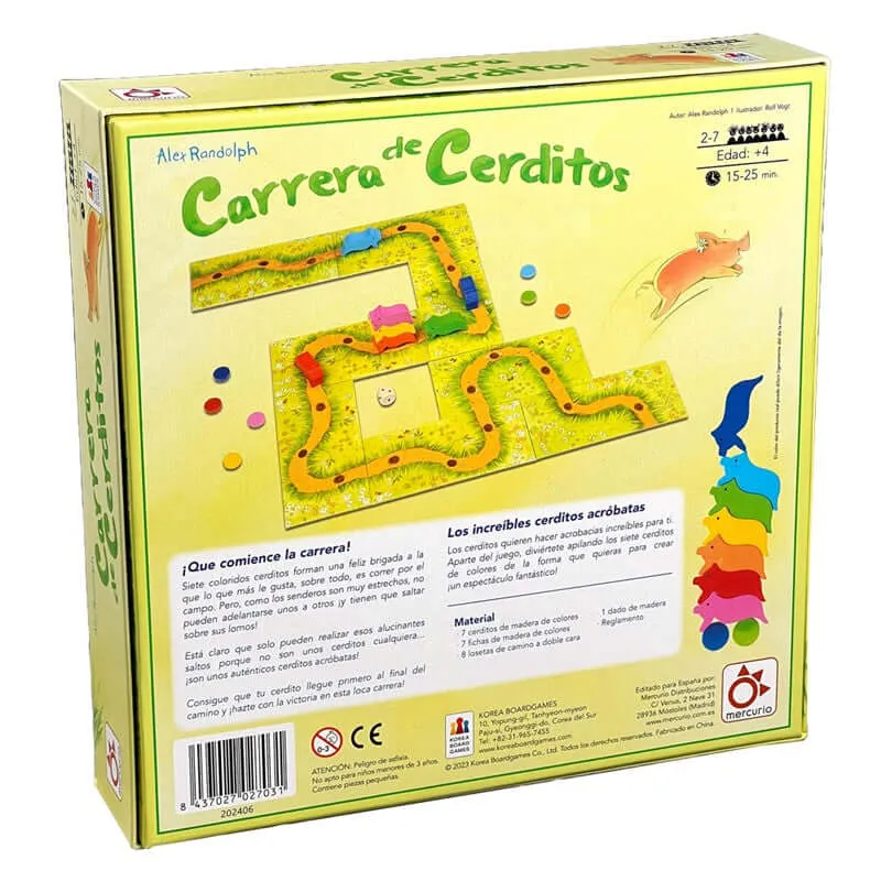 Carrera de Cerditos - Juego de mesa - Mercurio - 2-7 jugadores - 4+ años - 20 min