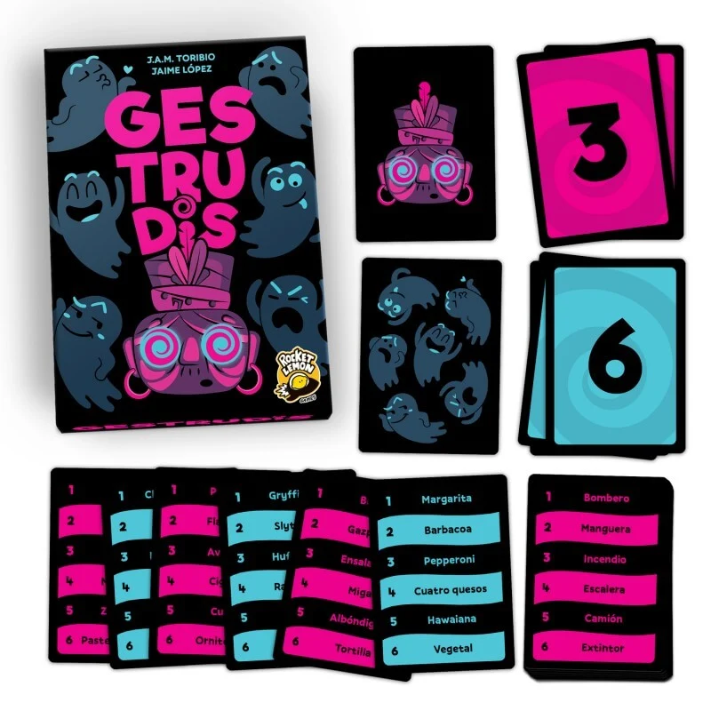 Gestrudis - Juego de mesa - ROCKET LEMON - 3-7 jugadores - 12+ años - 15 min