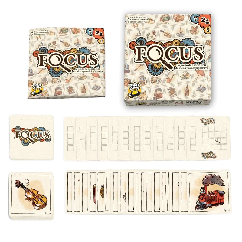 Focus - Juego de mesa - ROCKET LEMON - 2 jugadores - 10+ años - 15 min