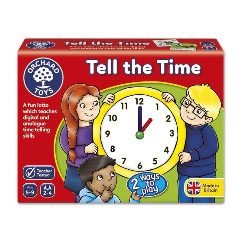 Tell the time: aprende las horas en inglés - Juego de mesa - Orchard Toys - 2-4 jugadores - 5+ años - 15 min