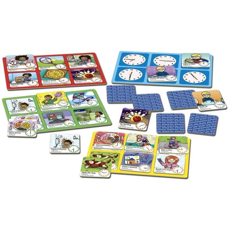 Tell the time: aprende las horas en inglés - Juego de mesa - Orchard Toys - 2-4 jugadores - 5+ años - 15 min