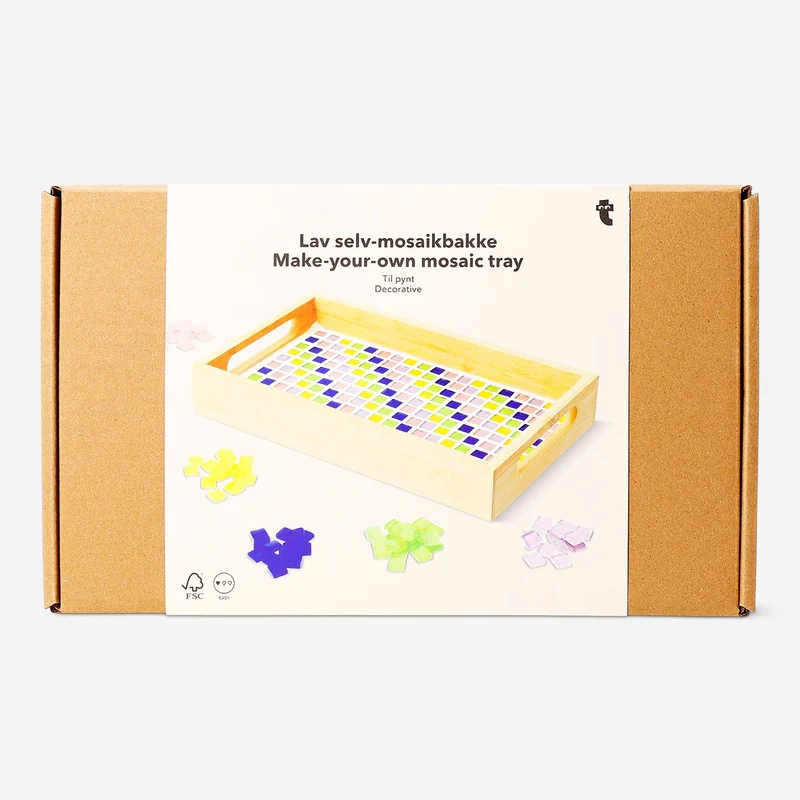 DIY mosaic tray - 25x15 cm