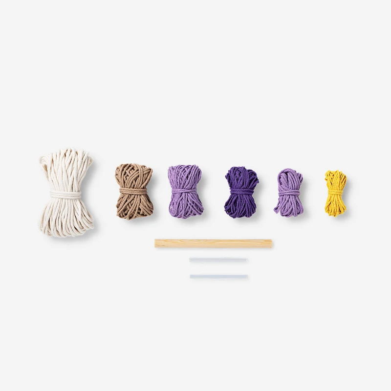 Macramé kit - Floral design for hanging
