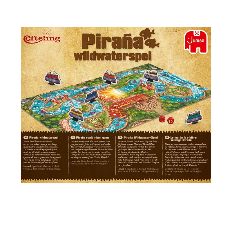 Ganzenbord Efteling - Piraña Wildwaterspel
