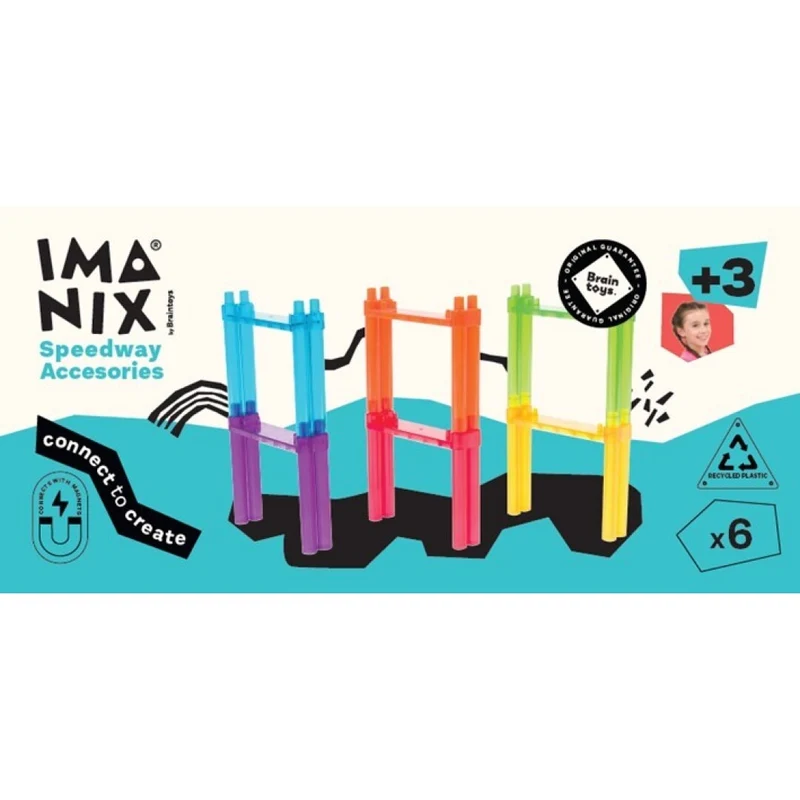 Imanix Pista de Carreras 6 columnas · Braintoys