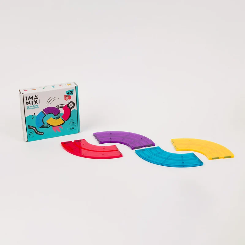 Imanix Pista de Carreras 4 piezas cuarto de curva · Braintoys