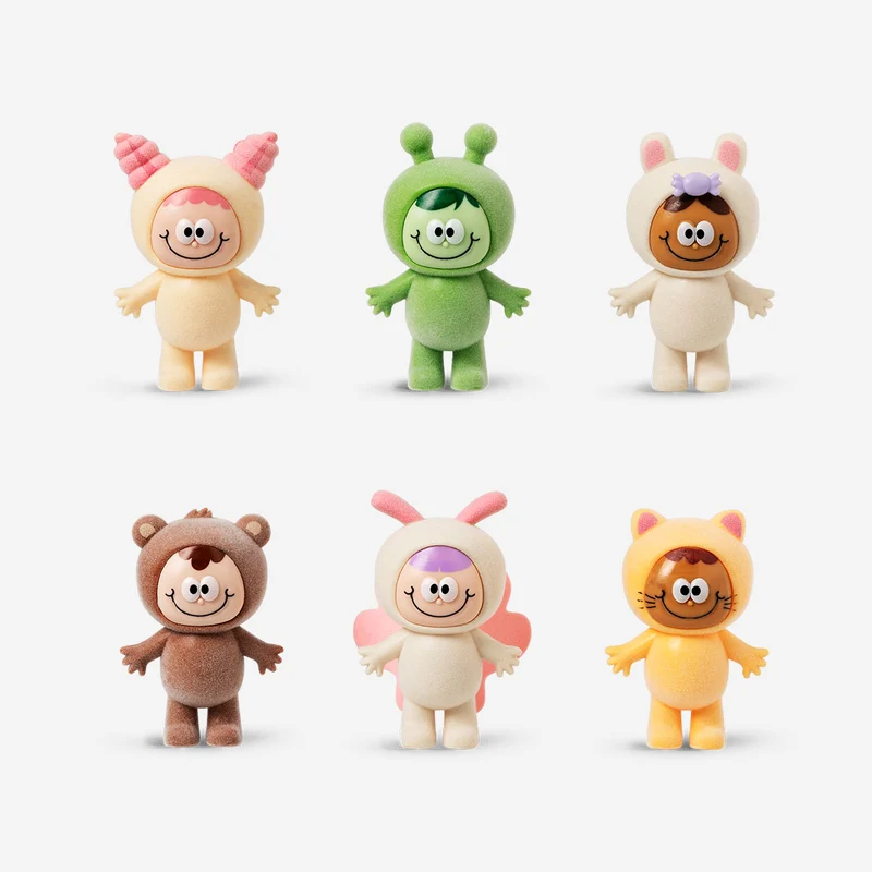 Collectable surprise - Animal outfit characters in flocking