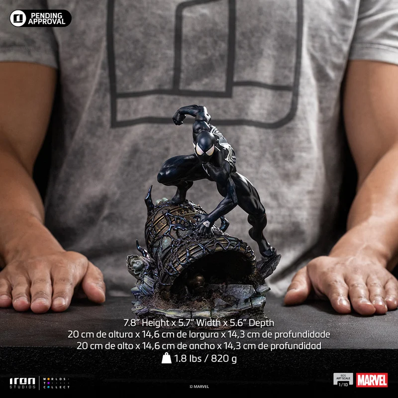 IRON Studios: Marvel Comics - Spider Man Black BDS Escala de Arte 1/10