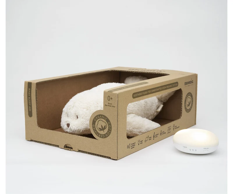 Peluche Luz - Sonido Seal Orgánico Moonie 2.0 Polar