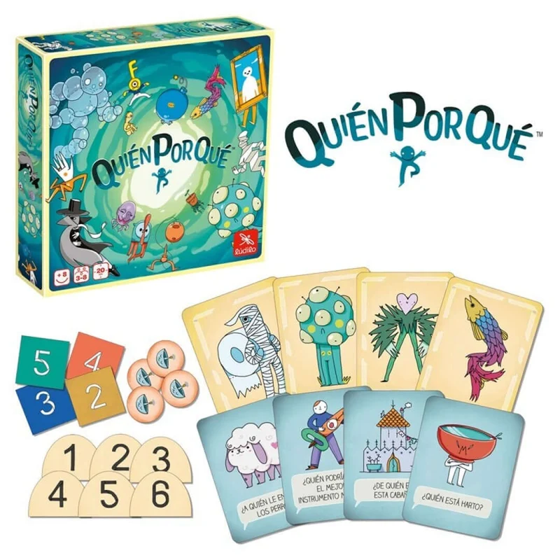 Quién Por Qué - Juego de mesa - Ludilo - 3-8 jugadores - 8+ años - 15 min