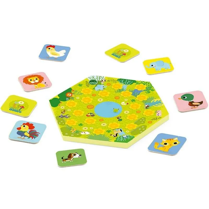 Memo Meuh - Juego de mesa - Djeco - 2-4 jugadores - 3-6 años - 10 min