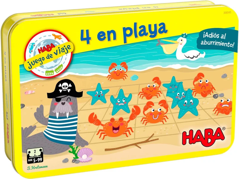 4 en Playa - Juego de mesa - Haba - 2 jugadores - 5+ años - 10 min