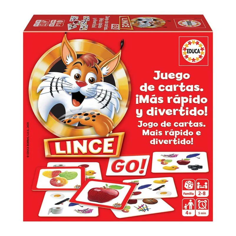Lince Go ! - Juego de mesa - Educa - 2-8 jugadores - 4+ años