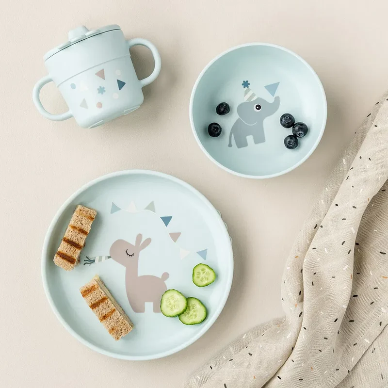 Vajilla set 3 piezas Celebration Blue · Done By Deer