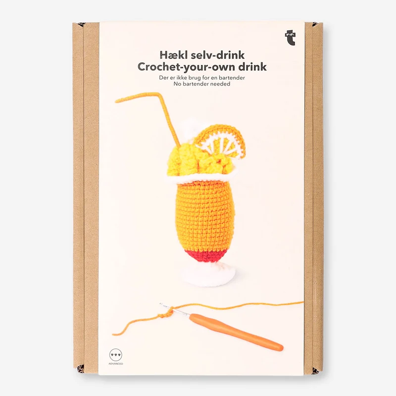 DIY crochet tropical drink