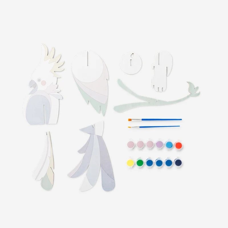 DIY tropical bird with paint