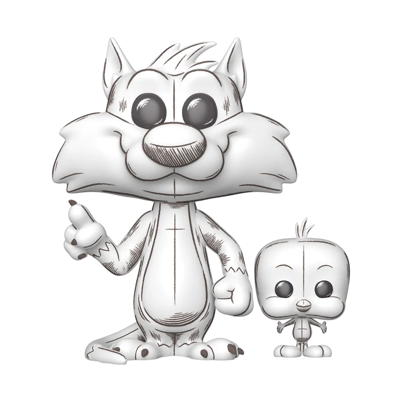 Funko Pop & Buddy: Looney Tunes - Silvestre y Piolin Sketched