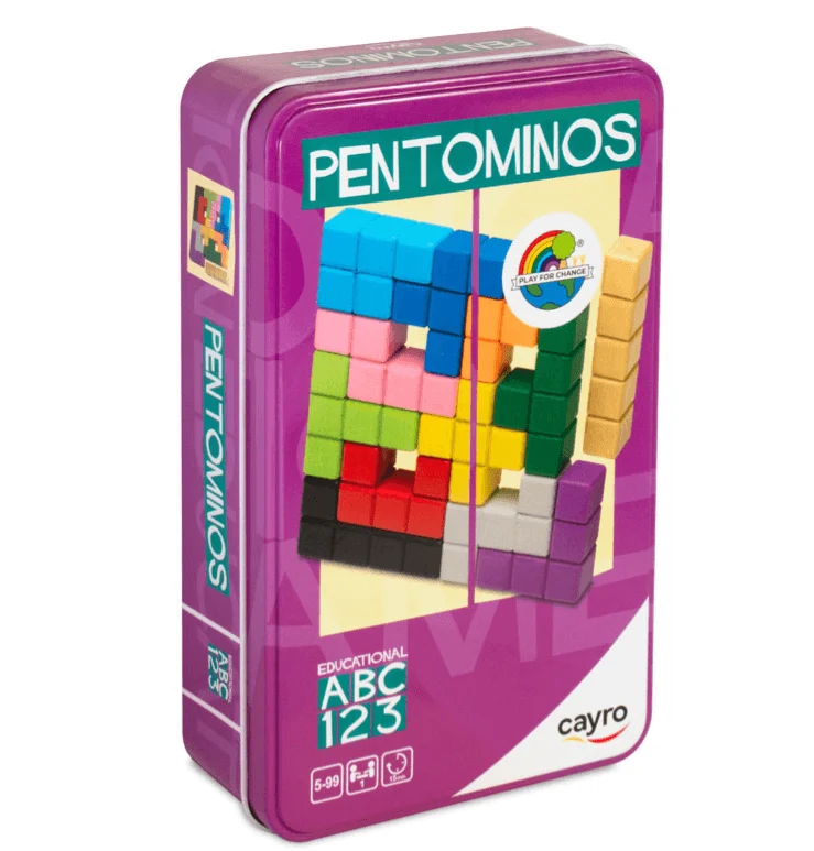 Pentominos Metal Box - Juego de mesa - Cayro - 1 jugador - 5+ años