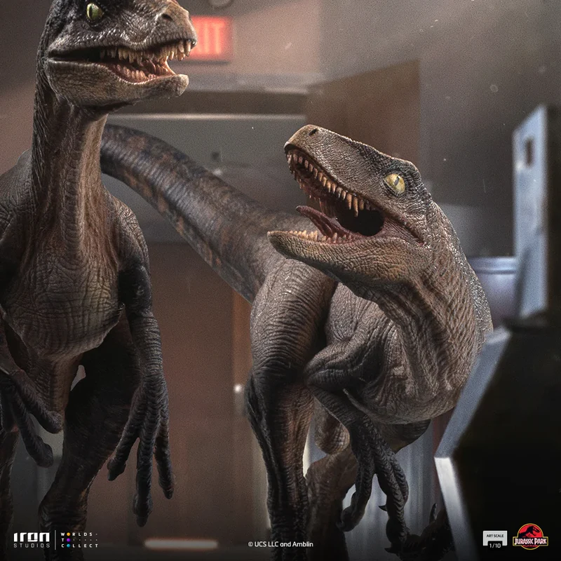 IRON Studios: Jurassic Park - Raptors at the Kitchens Door Escala de Arte 1/10