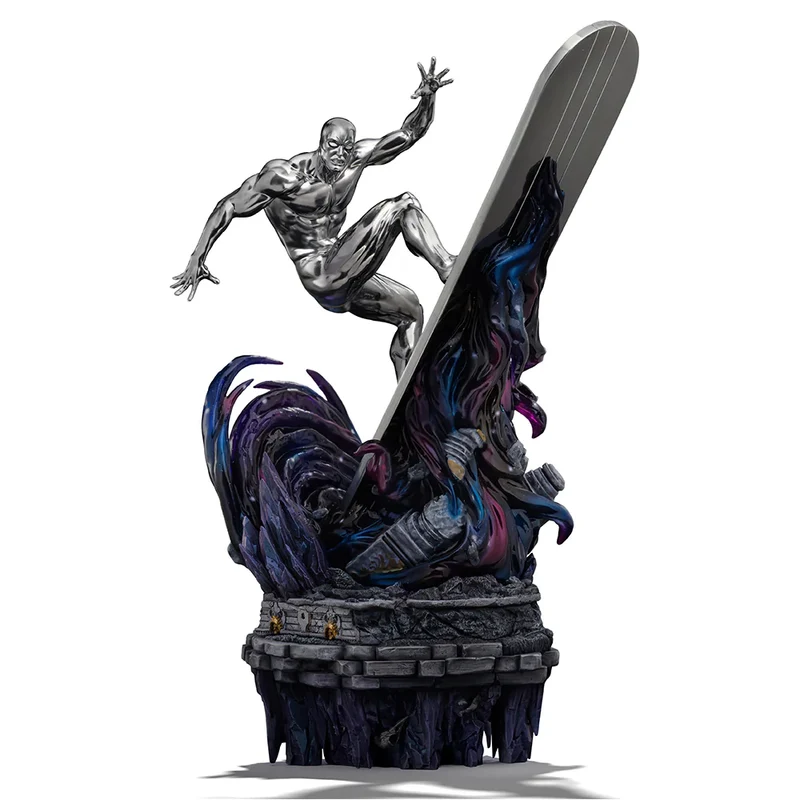 IRON Studios: Marvel Infinity Gauntlet - Silver Surfer Diorama Deluxe Escala de Arte 1/10