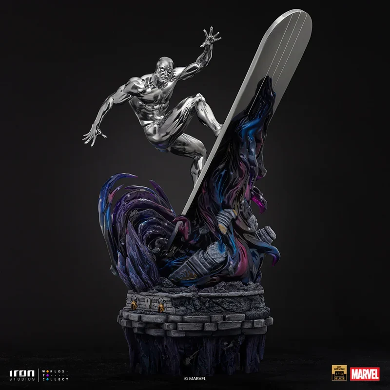 IRON Studios: Marvel Infinity Gauntlet - Silver Surfer Diorama Deluxe Escala de Arte 1/10