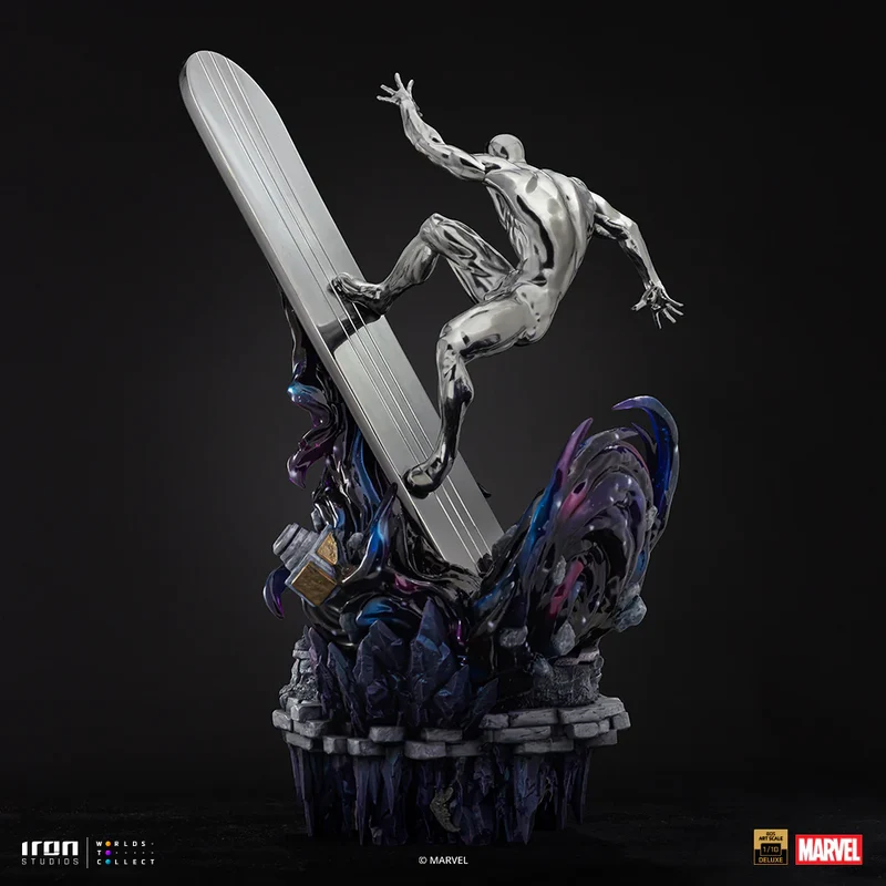 IRON Studios: Marvel Infinity Gauntlet - Silver Surfer Diorama Deluxe Escala de Arte 1/10