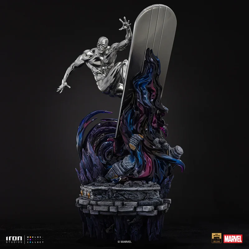 IRON Studios: Marvel Infinity Gauntlet - Silver Surfer Diorama Deluxe Escala de Arte 1/10