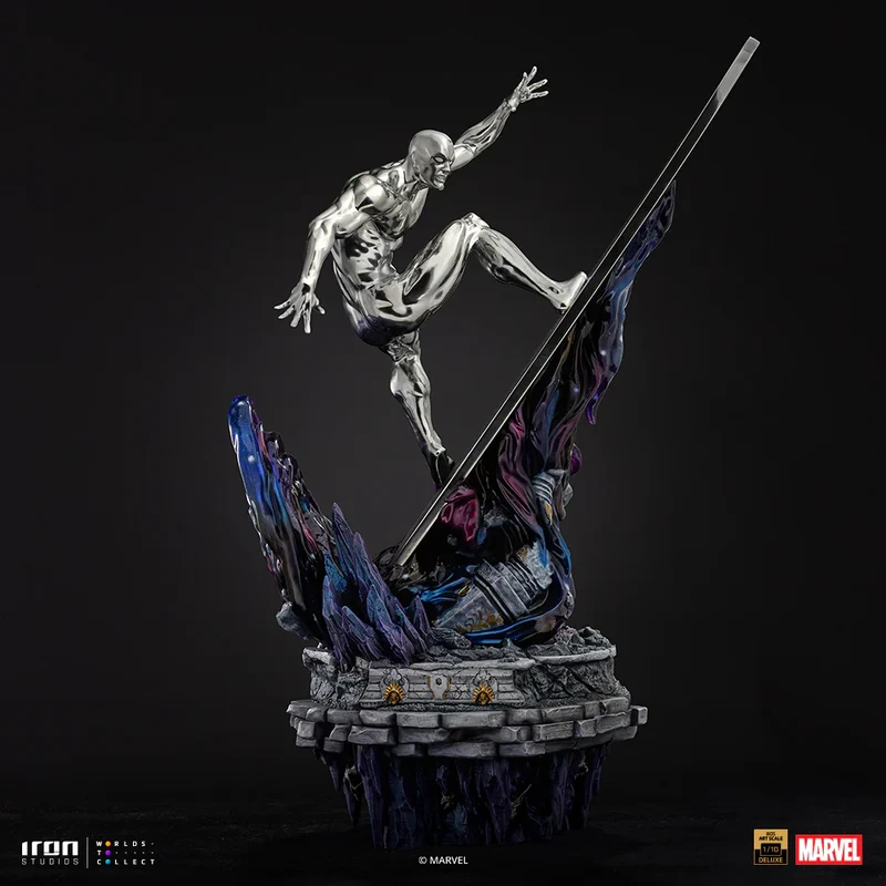 IRON Studios: Marvel Infinity Gauntlet - Silver Surfer Diorama Deluxe Escala de Arte 1/10